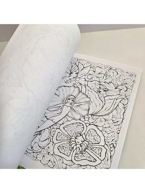 Creative Haven Art Nouveau Animal Fashions Fanciful Faces Coloring Books Lot - Picture 12 of 12